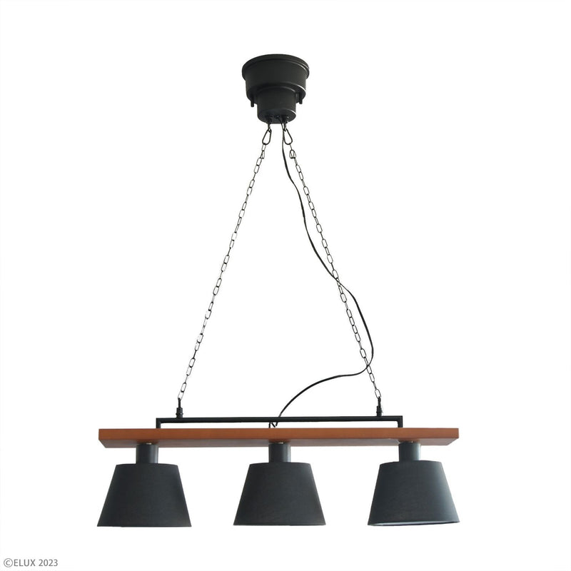 ELUX 照明 LC10987-BKBOARD ボード 3灯ペンダントライト　ブラック