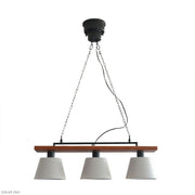 ELUX 照明 LC10987-GYBOARD ボード 3灯ペンダントライト　グレー