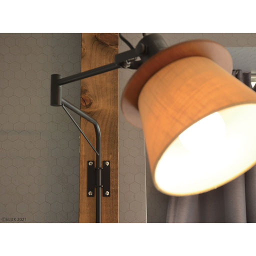 ELUX 照明 LC10991-BKBEFIRDER フィルダー 1灯アームブラケット　ブラック×ベージュ