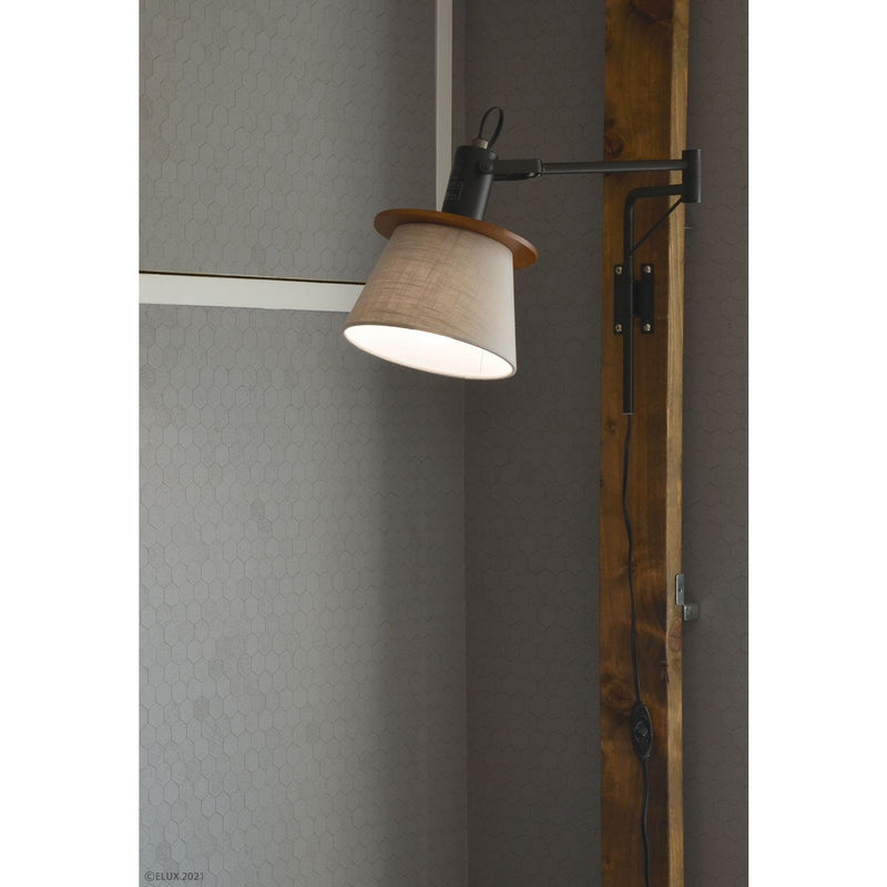 ELUX 照明 LC10991-BKWHFIRDER フィルダー 1灯アームブラケット　ブラック×ホワイト