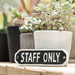 63587 サインプレート STAFF ONLY ホワイト
