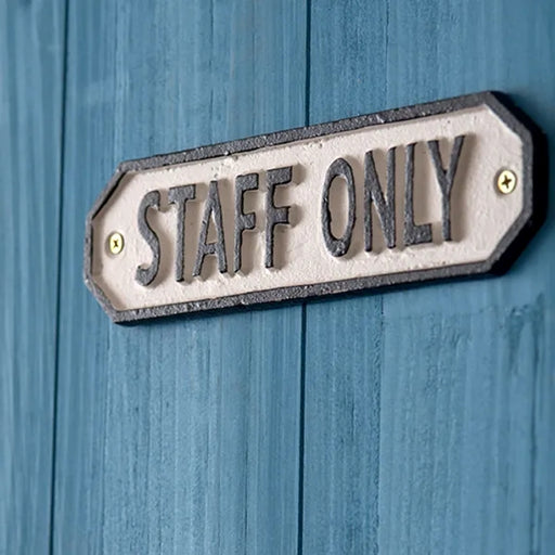 63587 サインプレート STAFF ONLY ホワイト