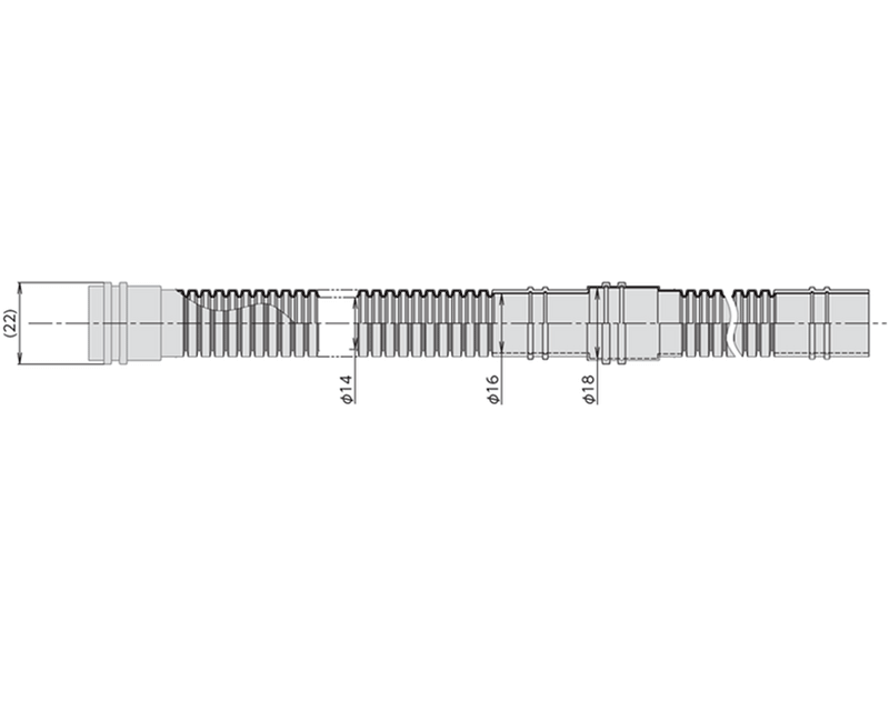 因幡電工 JHD-14エアコン用ドレンホース 二層構造